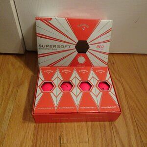 Callaway Supersoft Matte Finish Red 1 dozen Golf Balls- BRAND NEW